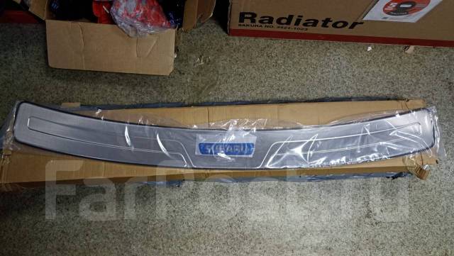 Накладка на задний бампер Subaru Forester SH 2008 - 2012 г. нержавейка ...