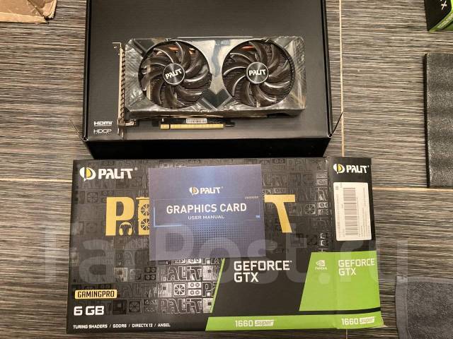 Видеокарта Palit GeForce GTX 1660 Super Gaming PRO 6GB, б/у, в наличии ...