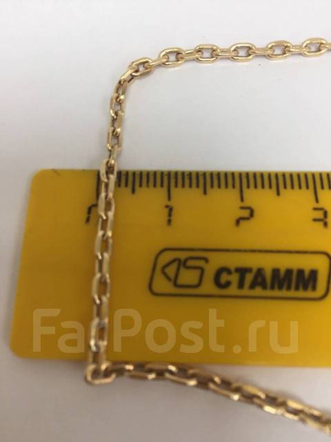 Золотая цепь якорное плетение арт. 847 размер 50,0 см, всем, б/у, вналичии. Цена: 19 400₽ во Владивостоке