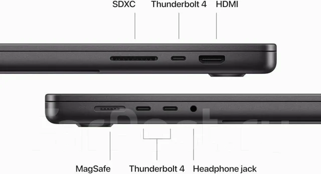 Apple MacBook Pro 16 2023. 16.2", 120����, ��� 64 �� � ������, ���� 513���, WiFi: 1, Bluetooth: 1, ����������� �� 22��. ��� ����� �� ������������ ����