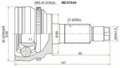 ���� Mazda CX-7/9 06- ���� MZ-07A44 31-36-65 SAT MZ07A44 ����