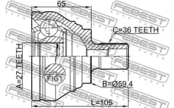 ���� �������� 27x59.3x36 AUDI A3/S3/Sportb. /LIM. /QU 2004-2013 [RDW] Febest 2310B6 2310B6 ����