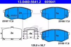 ������� ����. ���. Hyundai ix20 10-/Sonata VI 09-15, KIA Soul II 14- ATE 13046056412 13046056412 ����