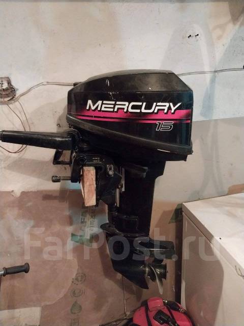 Лодочный мотор Mercyry 15, Mercury, 15,00 л.с. S (381 мм), бензиновый ...