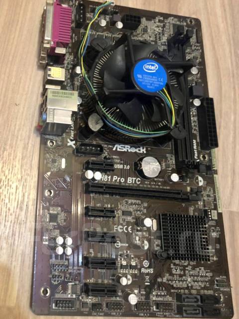 Материнская плата ASRock H81 Pro BTC, Socket LGA1150, чипсет Intel H81 ...