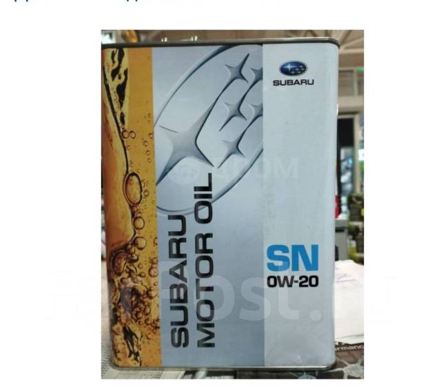 Subaru Motor OIL SAE 0W20 SN -4500р original Japan, синтетическое, 4,00 ...