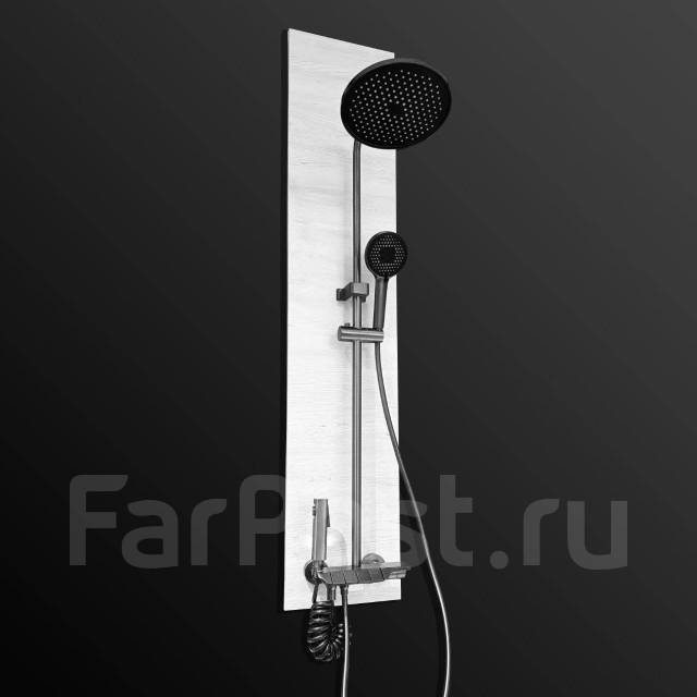 Душевая стойка, графитовая матовая сталь, 4 способа подачи воды, в ...