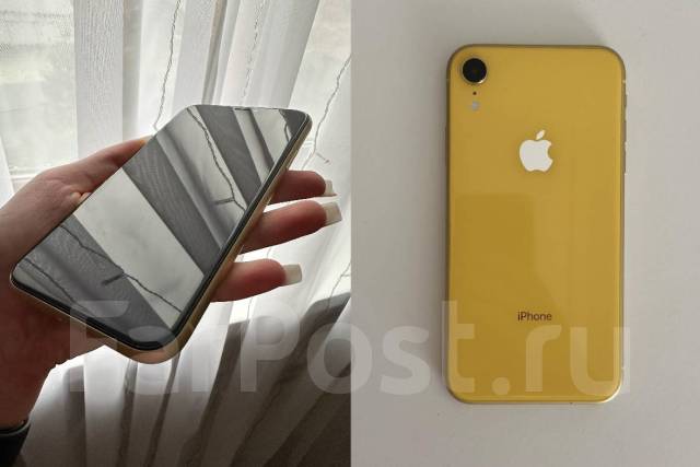 iPhone xr 128 gb, 6.10", желтый, б/у, в наличии. Цена: 20 000₽ в Артеме