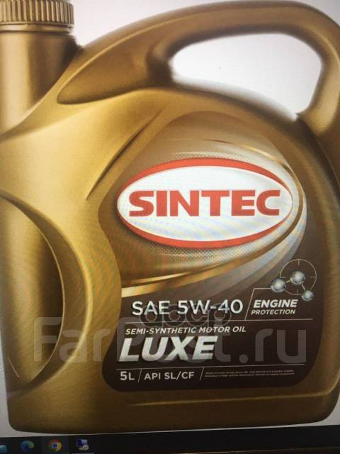 Моторное масло Sintec Luxe 5000 5W40 5L, полусинтетическое, 5,00 л. CF ...