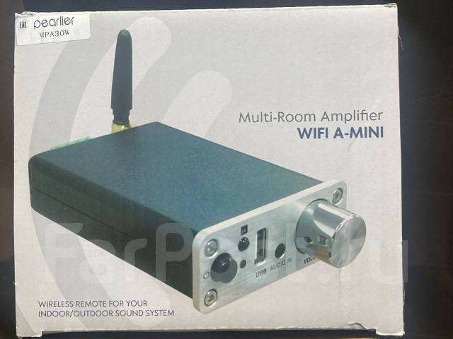 Стерео усилитель для мультирум систем. 2х30вт, Wi-Fi, BlueTooth, Aux ...
