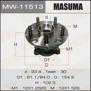 ��������� ���� Masuma rear Toyota MARK X / GRX121 (with ABS) Masuma MW11513, ������ MW11513 ����