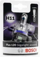����� ����������� ��������� ����� h11 pgj19-2 3200k giga light plus 120 12v 55w ������� 1 �� [1987301133] 1987301133 ����