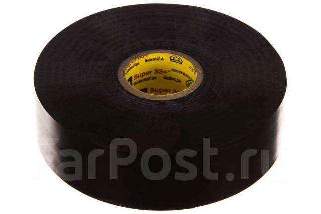 Изолента ПВХ морозостойкая 3М scotch super 33+, 19мм*20м, новый, в ...