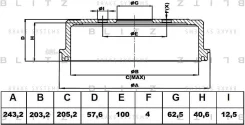 ������� ��������� Hyundai Accent/i10/i20 05- Blitz BT0140 BT0140 ����
