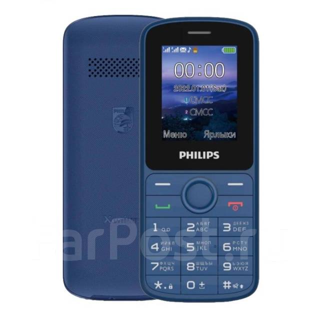 Мобильный телефон Philips Xenium E2101 Синий. Новый! AdShop, до 8 гб, 1 ...