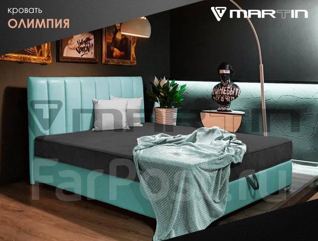 Кровать двуспальная с матрасом и подъемным «Олимпия 180» (любой цвет ...
