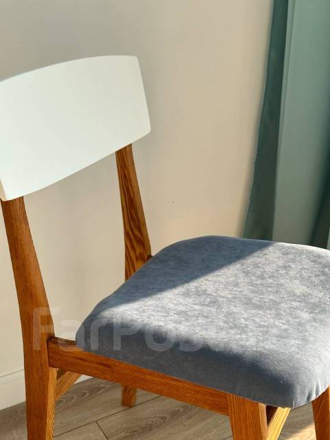 Кухонные стулья, деревянные, мягкие, ссср, ткань, светлое дерево ...