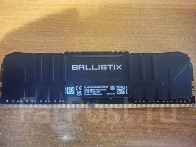 Двуранговая оперативная память DDR4 Crucial Ballistix 16Gb 3600Mhz, 16 ...