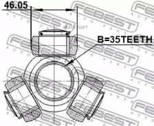 ������� 35x46.05 | ����/��� | Febest 0416CW5 0416CW5 ����