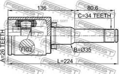    26X35X34   OPEL Astra J 2010-2015 1811-A16LH Febest 1811-A16LH 1811A16LH 