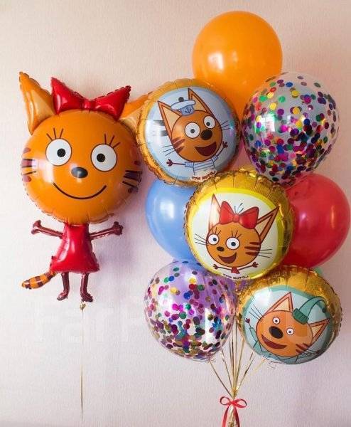 Шары воздушные Три кота в Уссурийске