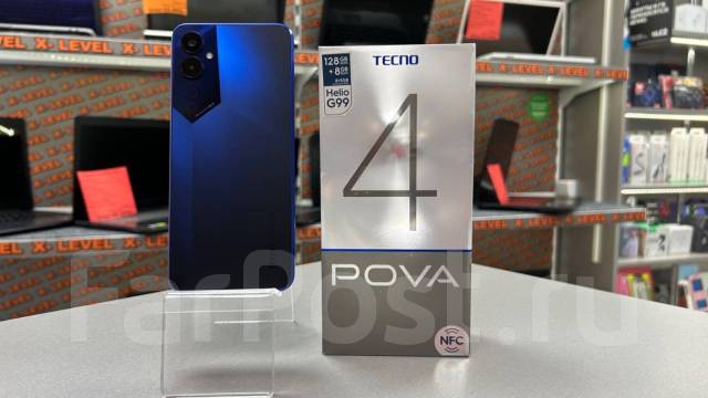 Tecno POVA 4 8+5/128 ГБ Cиний. Как новый, полный комплект. X-Level, 6. ...