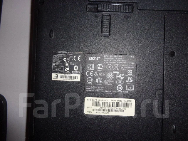 Acer Aspire 5738. 15", 2,2����, ��� 4 ��, ���� 320���, WiFi: 1, Bluetooth: 1, ����������� �� 1��. ����