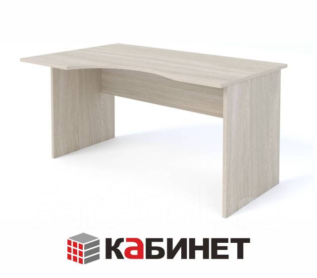 Стол офисный эргономичный А-200, лдсп, светлое дерево, 73,0 см, 76,0 см ...