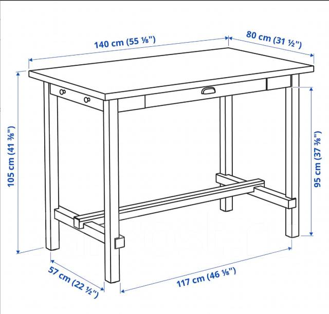 Размеры барного столика