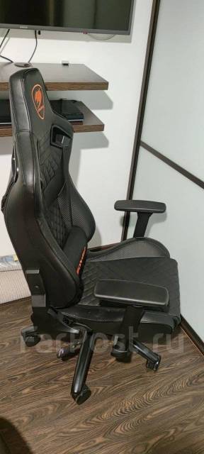 Игровое кресло Cougar Explore S черный, кожзам, колеса, чёрный, 65,5 см ...