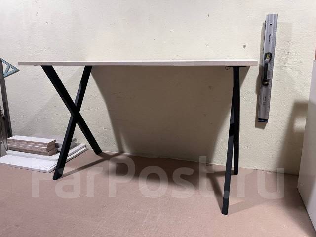 Стол компьютерный лофт деревянный LOFT -Х 2, прямоугольный, массив ...