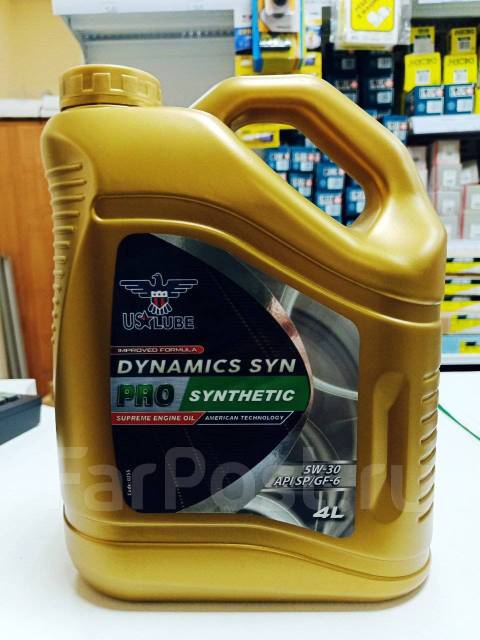 Масло моторное US LUBE Dynamics SYN PRO API SP/GF-6 4л, синтетическое, 4,00  л. 5W-30, SP, бензин. Цена: 2 537₽ в Хабаровске
