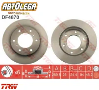 ���� ��������� ���. TRW MMC Pajero V63W, V60,70#; Pajero V83W V80,90# DF4870 ����