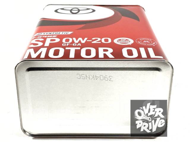 Масло моторное оригинал Toyota 0W-20 SP GF6A 4L 08880-13205 0888013205 ...