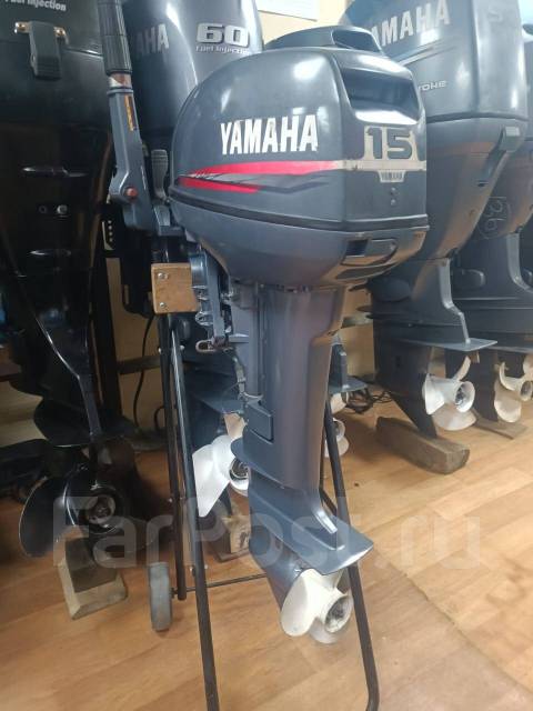Лодочный мотор Yamaha 15 2х тактный, 15,00 л.с. S (381 мм), бензиновый ...