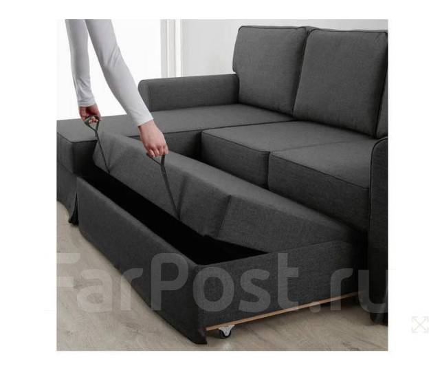 Диван-кровать Ikea, ткань, независимый пружинный блок, съемные подушки ...