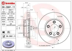���� ��������� ������. � �� ��������� Porsche Cayenne (9PA) 09/02-09/10 / VW Touareg (7LA 7L6 7L7) Brembo 09. C881.11 09C88111 ����