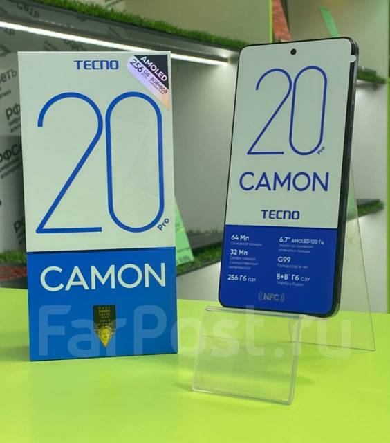 Tecno Camon 20 Pro-6.7", 2SIM, 64МП, 8x2.2GHz, 5000mAh, 8/256Gb. РФСеть ...