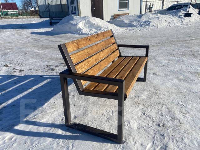 Лавочка со спинкой "Лофт", новый, в наличии. Цена: 8 500₽ в Хабаровске