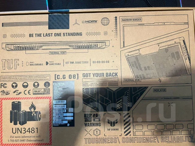 Asus TUF Gaming A17. 17.3", 3,2����, ��� 16 ��, ���� 500���, WiFi: 1, Bluetooth: 1, ����������� �� 10��. ����