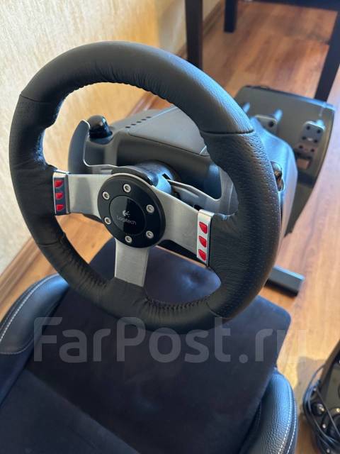 Игровое кресло playseat evolution alcantara + руль logitech g27, б/у, в ...