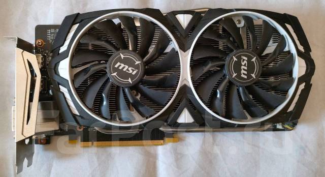 Видеокарта MSI GeForce GTX 1060 Armor 6Gb, б/у, в наличии. Цена: 9 000 ...