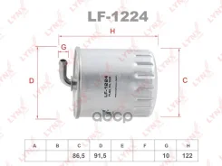������ ��������� Mercedes-BENZ C200CDI-270CDI(W203) 00 / CLK270CDI(C209) 02 / ML270CDI(W163) 99-05 / G270CDI(W463) 01 LYNXauto ���. LF1224 LF1224 ����