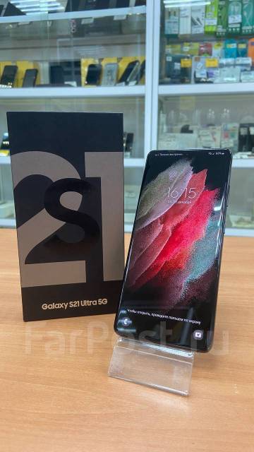 Телефон Samsung Galaxy S21 Ultra 5G 12/256GB, 6.80", черный, 4G LTE, 5G ...