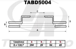 ���� ��������� MR407116 MMS Pajero 99-06 TABD5004 ����