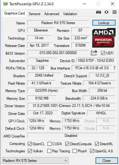 Radeon RX 570 ����