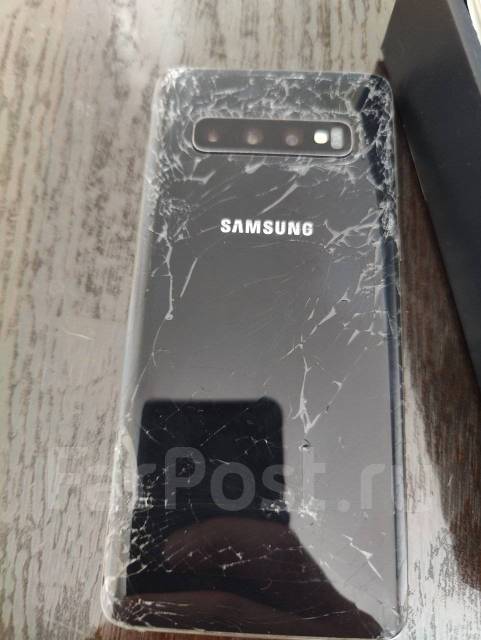 Телефон Samsung S10, 128 гб, 6.10", моноблок, черный, 4G LTE, Dual-SIM ...