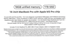 Apple MacBook Pro 14 2023. 14.2", ��� 64 �� � ������, ���� 1 024���, WiFi, Bluetooth, ����������� �� 18��. ��� ����� �� ������������ ����