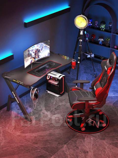 Геймерский стол с RGB подсветкой чёрный 140x60x75 (ПОД Заказ), другая ...