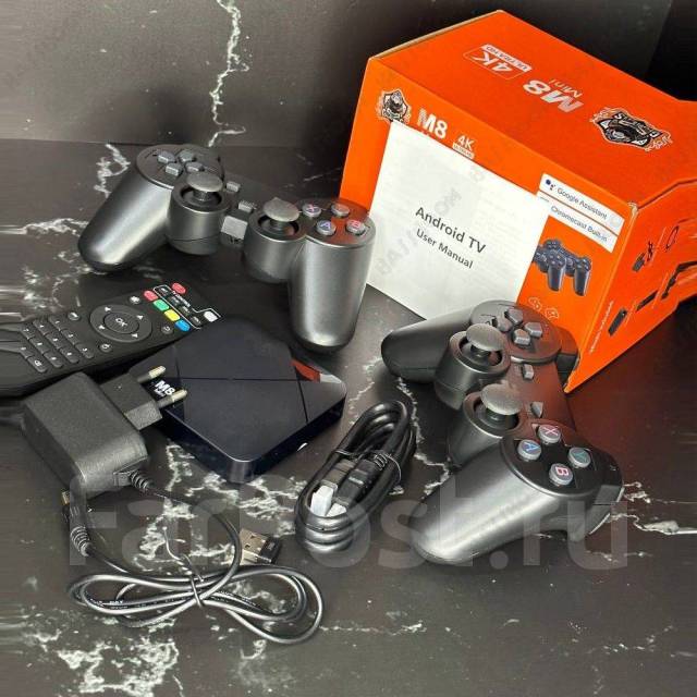 Игровая приставка 2 в 1 M8 Mini + Android TV (Смарт ТВ), новый, в ...